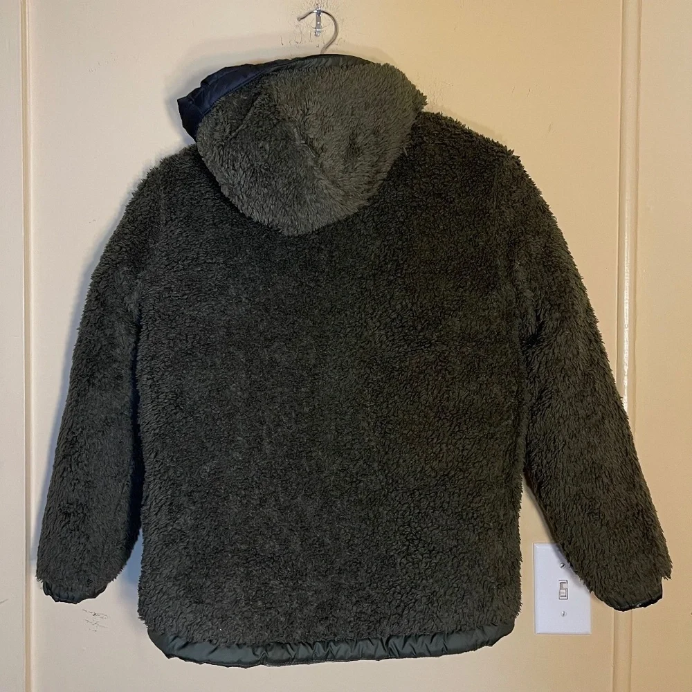 The North Face Black and Gray Camo Hooded Puffer